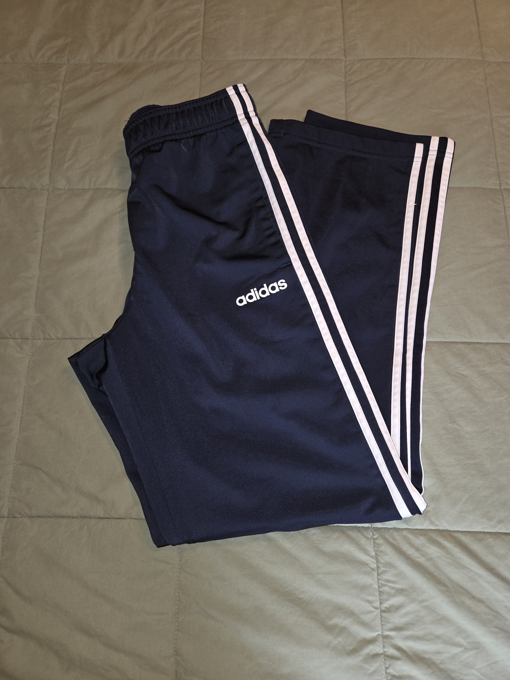 Mens Adidas Active Training Pants Navy/White Size S Pockets